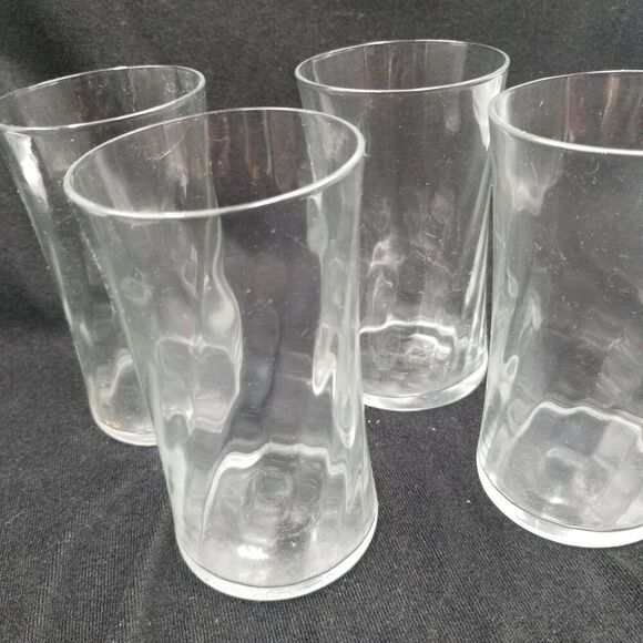 Vintage 80s Wheaton Glass Whisper 12 oz Lot 4 All Purpose Tumblers 5" New - Picture 3 of 5